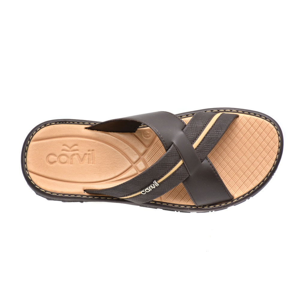 Carvil Sandal Pria ESPRESSO-03 M DARK BROWN